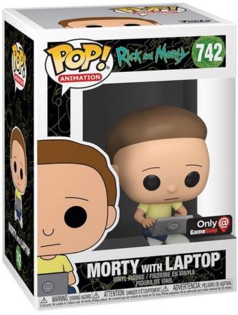 Figurine Funko Pop Rick et Morty #742 Morty avec ordinateur portable
