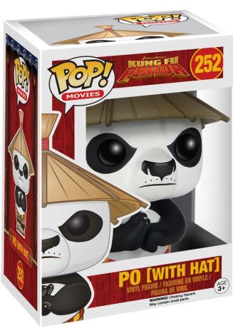 Figurine Funko Pop Kung Fu Panda #252 Po avec chapeau 