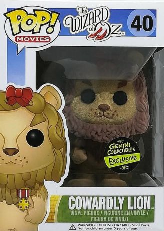 Figurine Funko Pop Le Magicien d'Oz #40 Lion lâche - Flocked