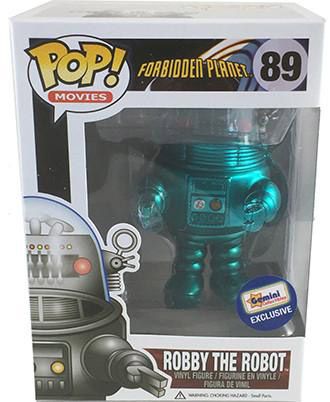 Figurine Funko Pop Planète interdite #89 Robby le Robot turquoise métallique 