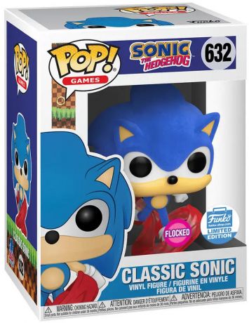 Figurine Funko Pop Sonic le Hérisson #632 Sonic classique - Flocked