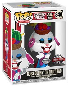 Figurine Funko Pop Looney Tunes #840 Bugs Bunny chapeau de fruits - Diamant 