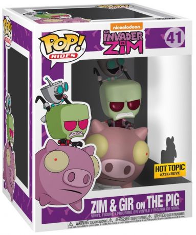 Figurine Funko Pop Zim l'envahisseur #41 Zim et Gir sur le cochon