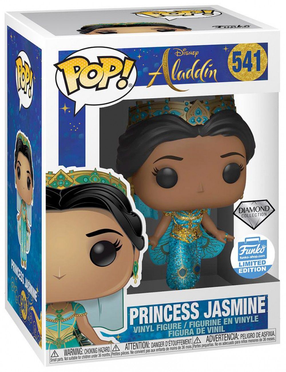 Figurine Pop #541 Princesse Jasmine - Diamond Collection 2019