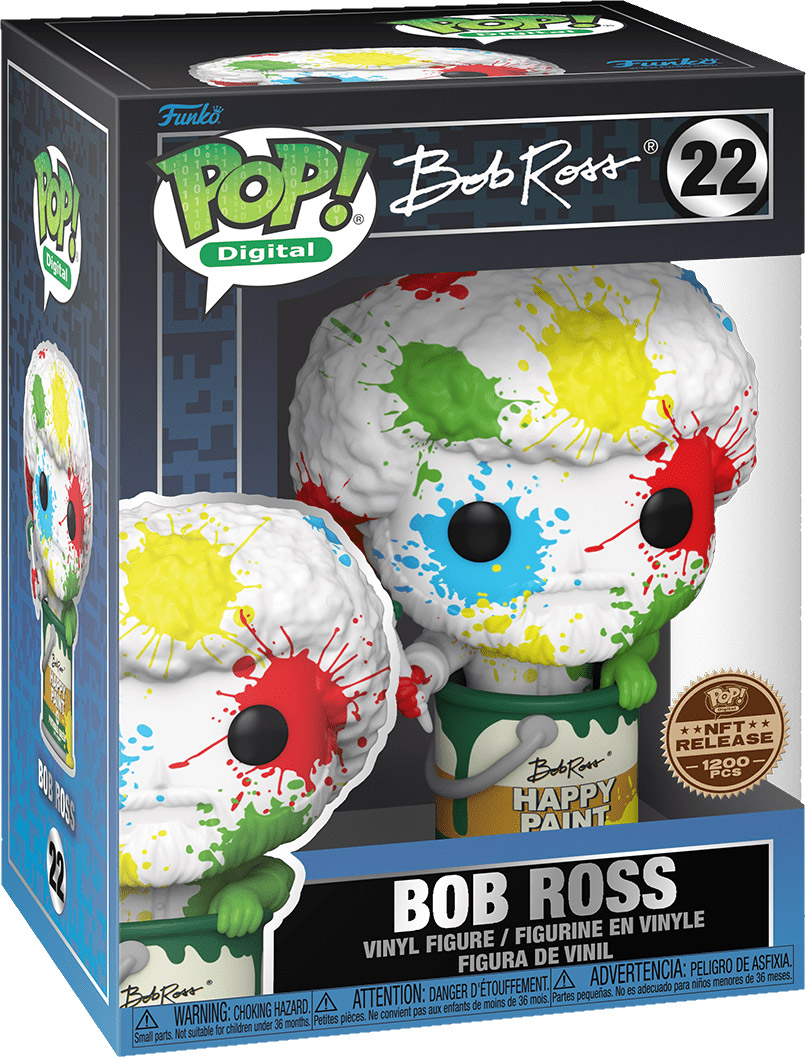 Funko Pop Digital Bob Ross dans le pot de peinture - 1% de chance de l'avoir - 1 200 exemplaires