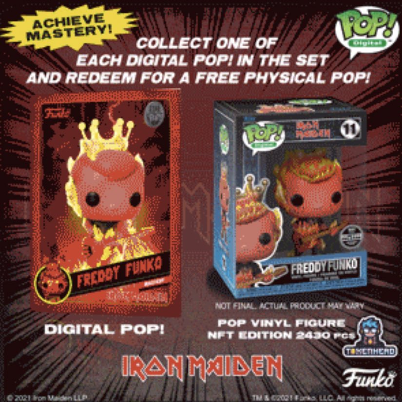 Funko Pop Digital - WAX NFT - Iron Maiden SERIE 1 Funko Pop Digital - WAX NFT - Iron Maiden SERIE 1