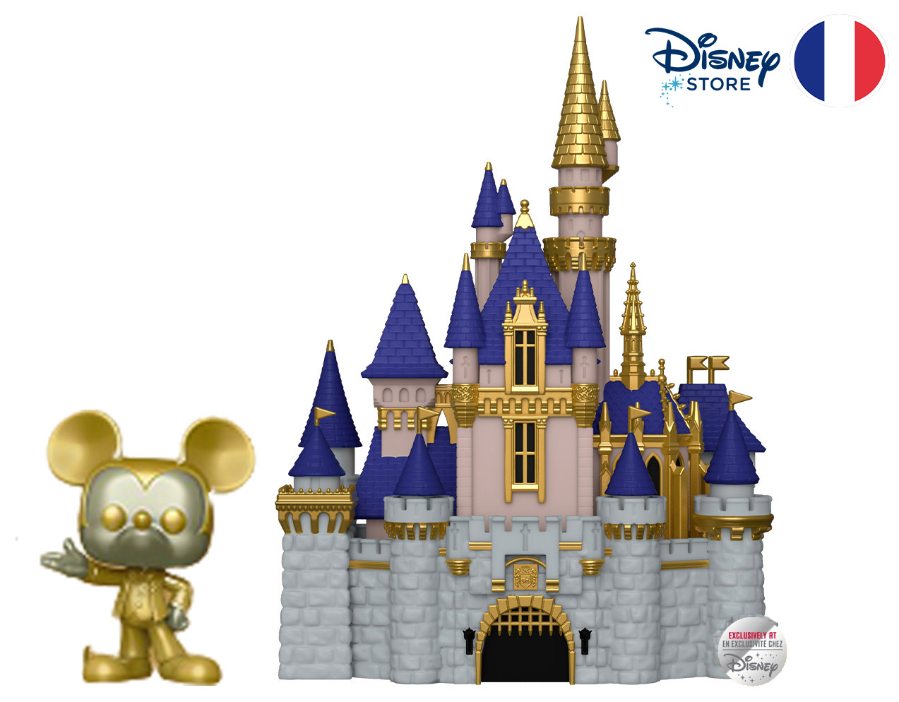 Funko Pop Walt Disney World : Château de Cendrillon avec Mickey Mouse Or- Réf Funko - Disney Parks