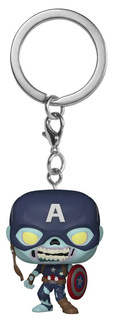 Pocket Keychain What If...? Zombie Captain America- Réf Funko 57399 - Précommande