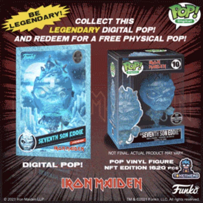 Funko Pop Digital - WAX NFT - Iron Maiden SERIE 1